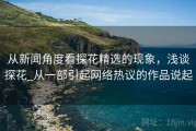 从新闻角度看探花精选的现象，浅谈探花_从一部引起网络热议的作品说起