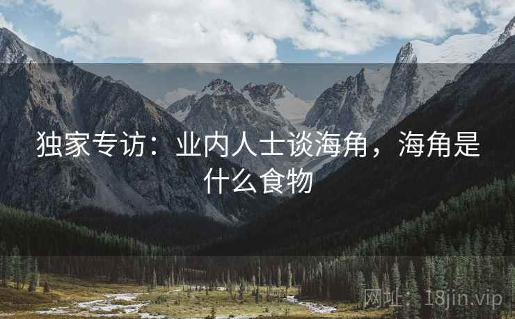 独家专访：业内人士谈海角，海角是什么食物