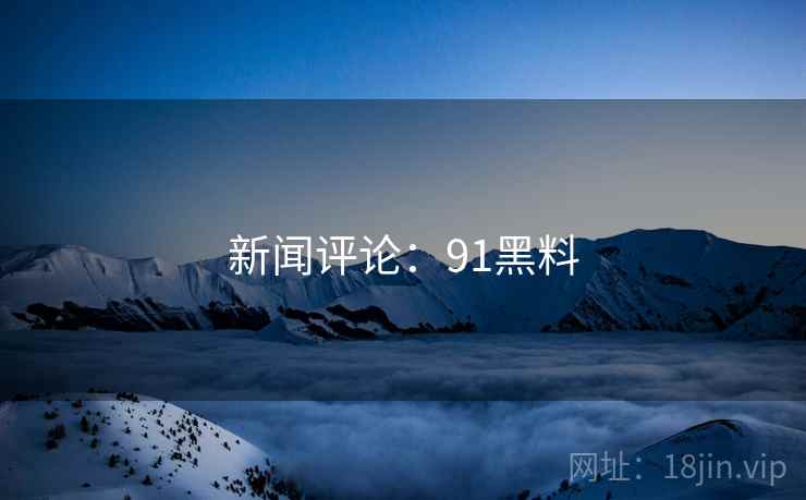 新闻评论：91黑料