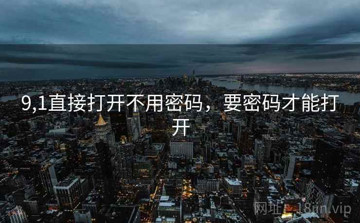 9,1直接打开不用密码，要密码才能打开